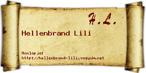 Hellenbrand Lili névjegykártya